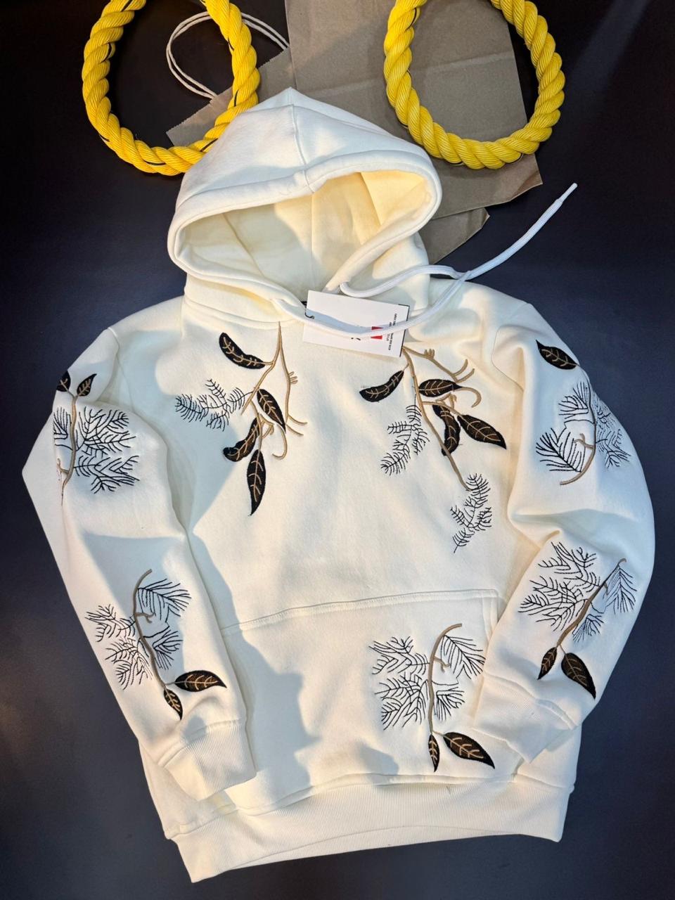Embroidered Botanical Hoodie