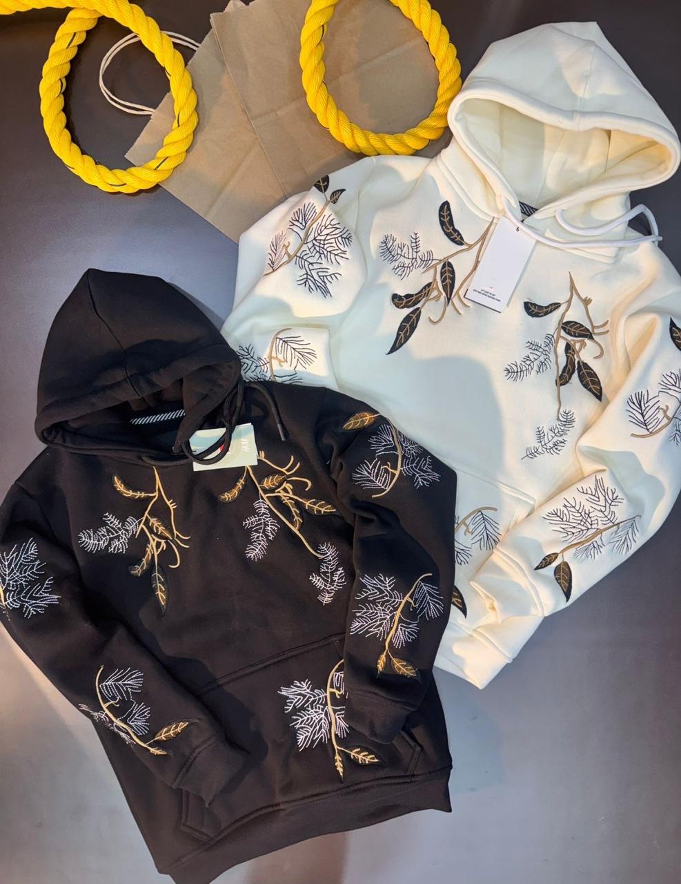 Embroidered Botanical Hoodie
