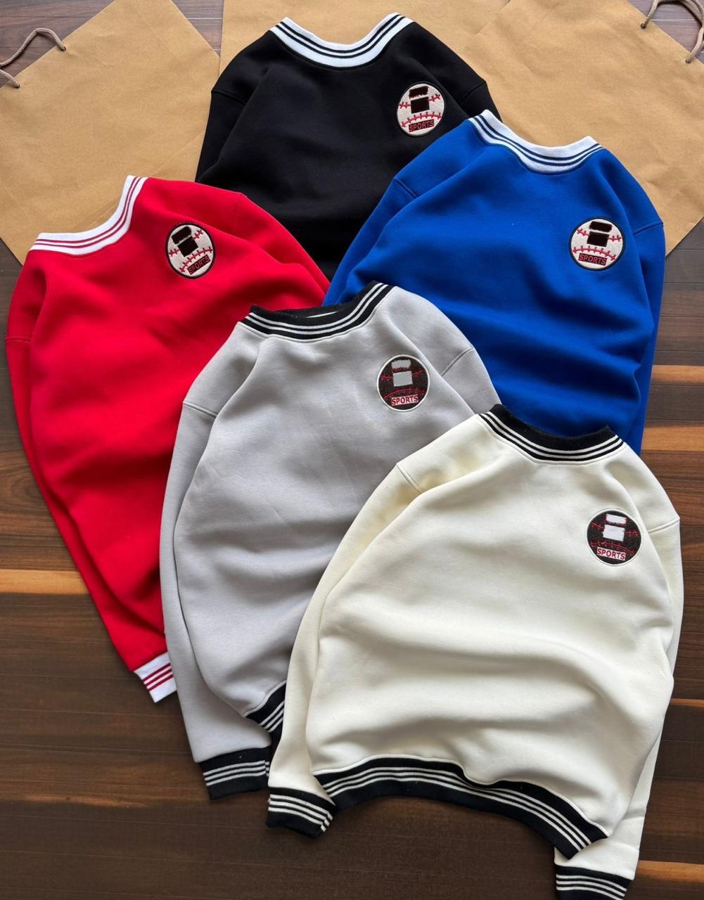 Men’s Varsity-Inspired Crewneck Sweatshirt