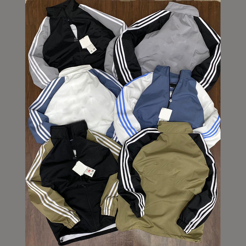 AA Classic Striped Zip-Up Windbreaker